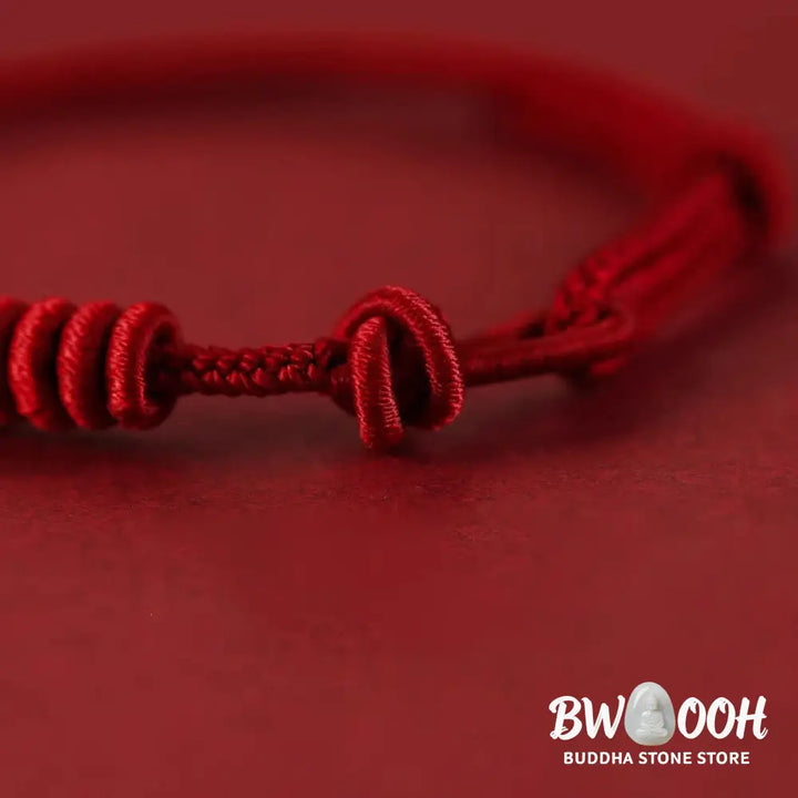 Buddha Stones Red String Eight Stranded Rope Strength Bracelet - Bracelet