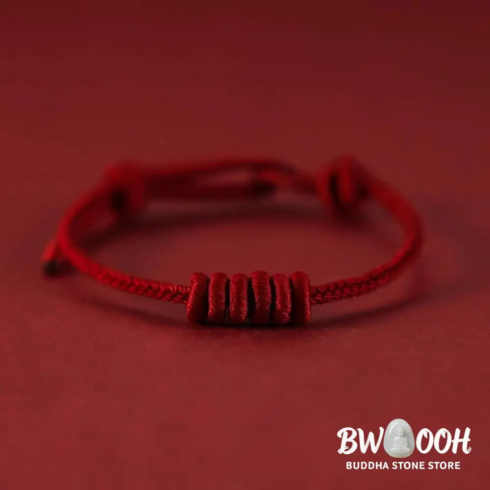 Buddha Stones Red String Eight Stranded Rope Strength Bracelet - Bracelet