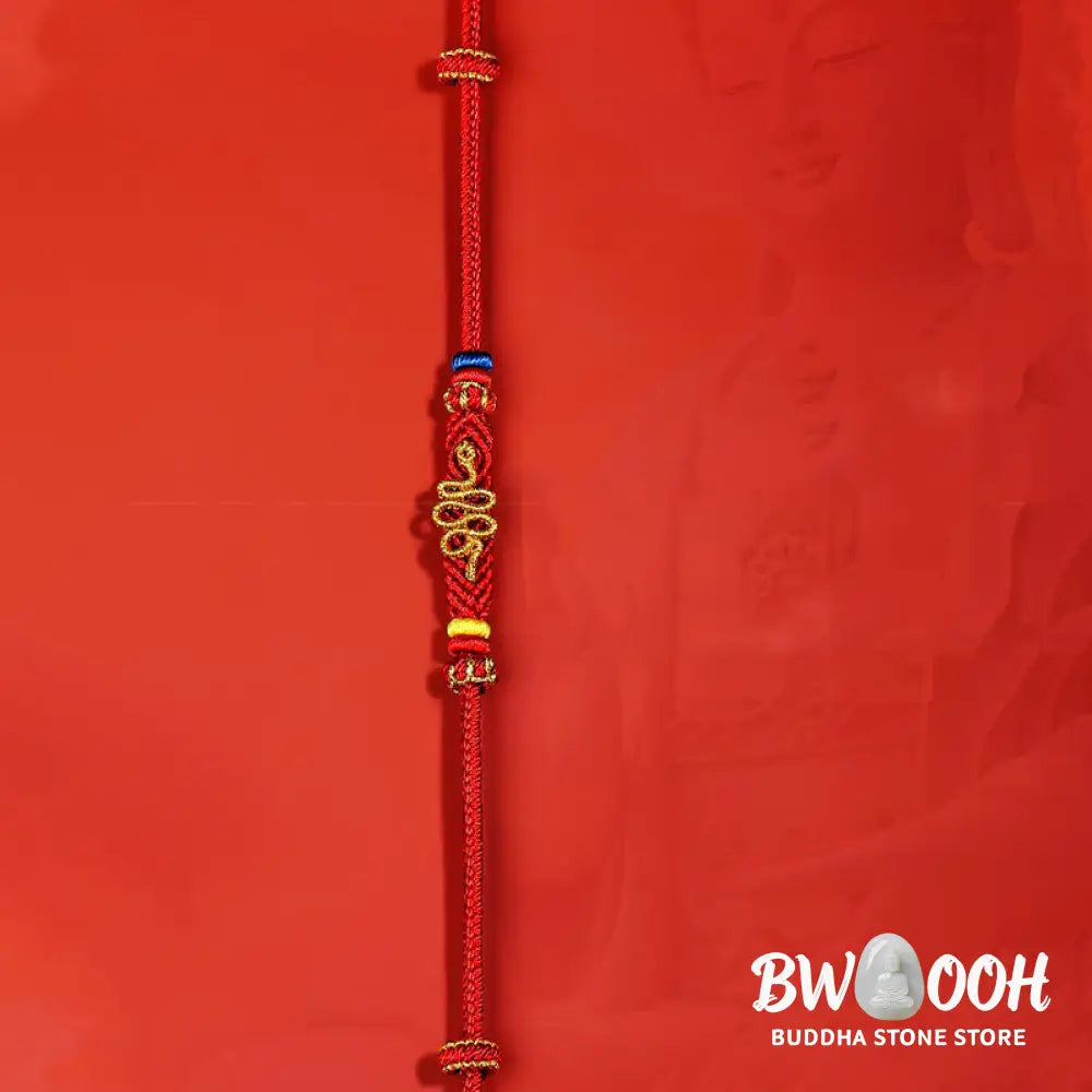 Buddha Stones Red String Eight Thread Peace Knot Year Of The Snake Protection Braided Bracelet - BWOOOH - Bracelet
