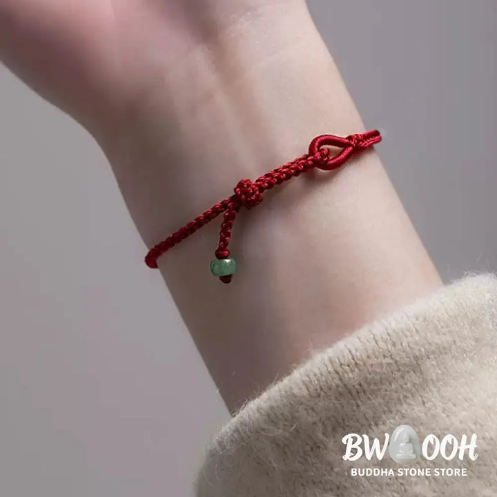 Buddha Stones Red String Jade Connection Bracelet - BWOOOH - Bracelet