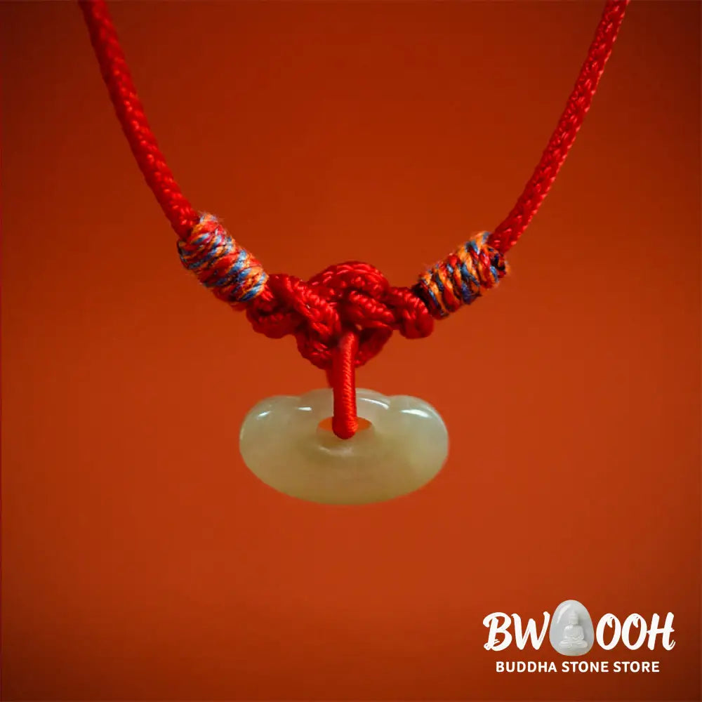 Buddha Stones Red String Plaited Jade Protection Adjustable Cats Dogs Pet Collar - Pet Collar