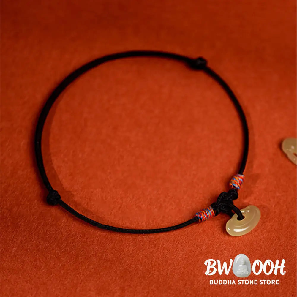 Buddha Stones Red String Plaited Jade Protection Adjustable Cats Dogs Pet Collar - Pet Collar