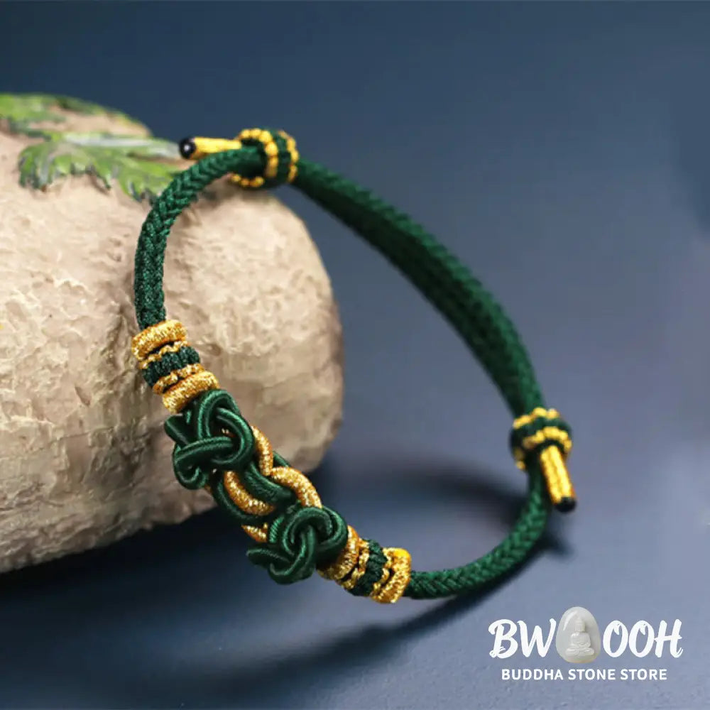 Buddha Stones Red String Saddle Knot Strength Bracelet - BWOOOH - Bracelet