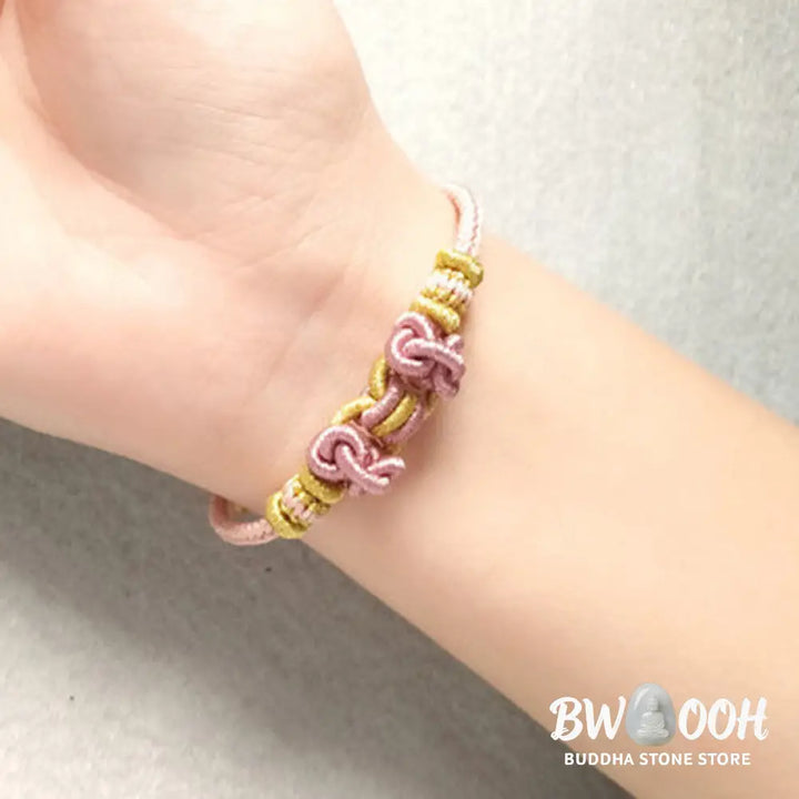 Buddha Stones Red String Saddle Knot Strength Bracelet - BWOOOH - Bracelet