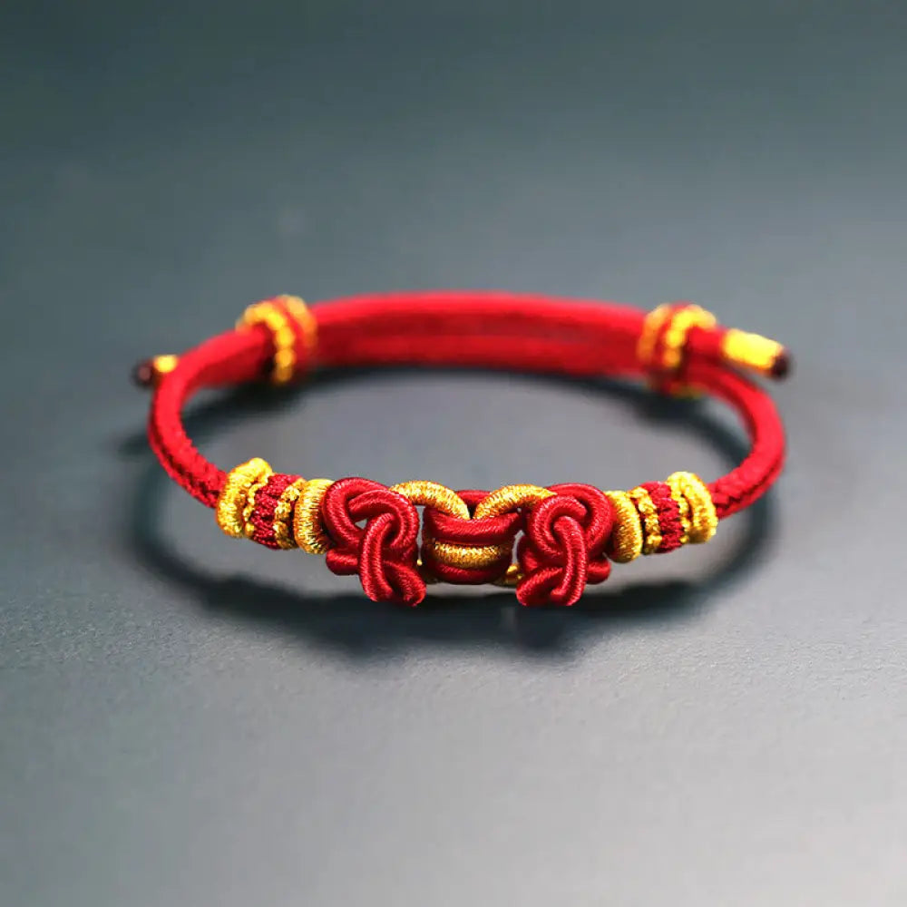 BWOOOH Red String Saddle Knot Strength Bracelet - BWOOOH - Red - Bracelet