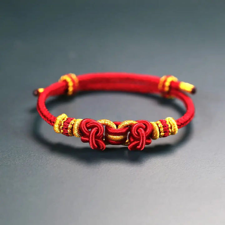 BWOOOH Red String Saddle Knot Strength Bracelet - BWOOOH - Red - Bracelet