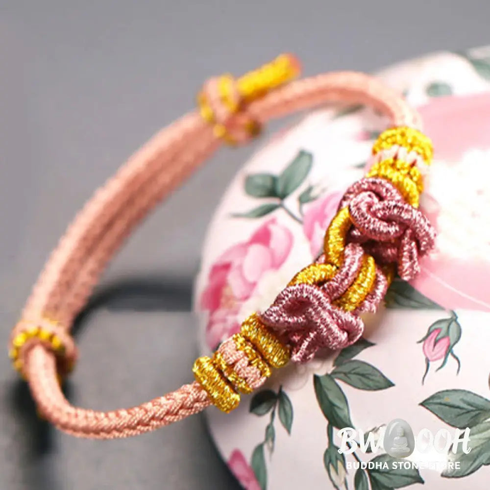 Buddha Stones Red String Saddle Knot Strength Bracelet - BWOOOH - Bracelet