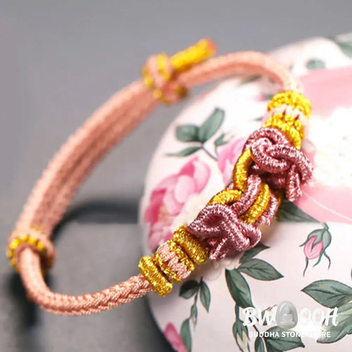 Buddha Stones Red String Saddle Knot Strength Bracelet - BWOOOH - Bracelet