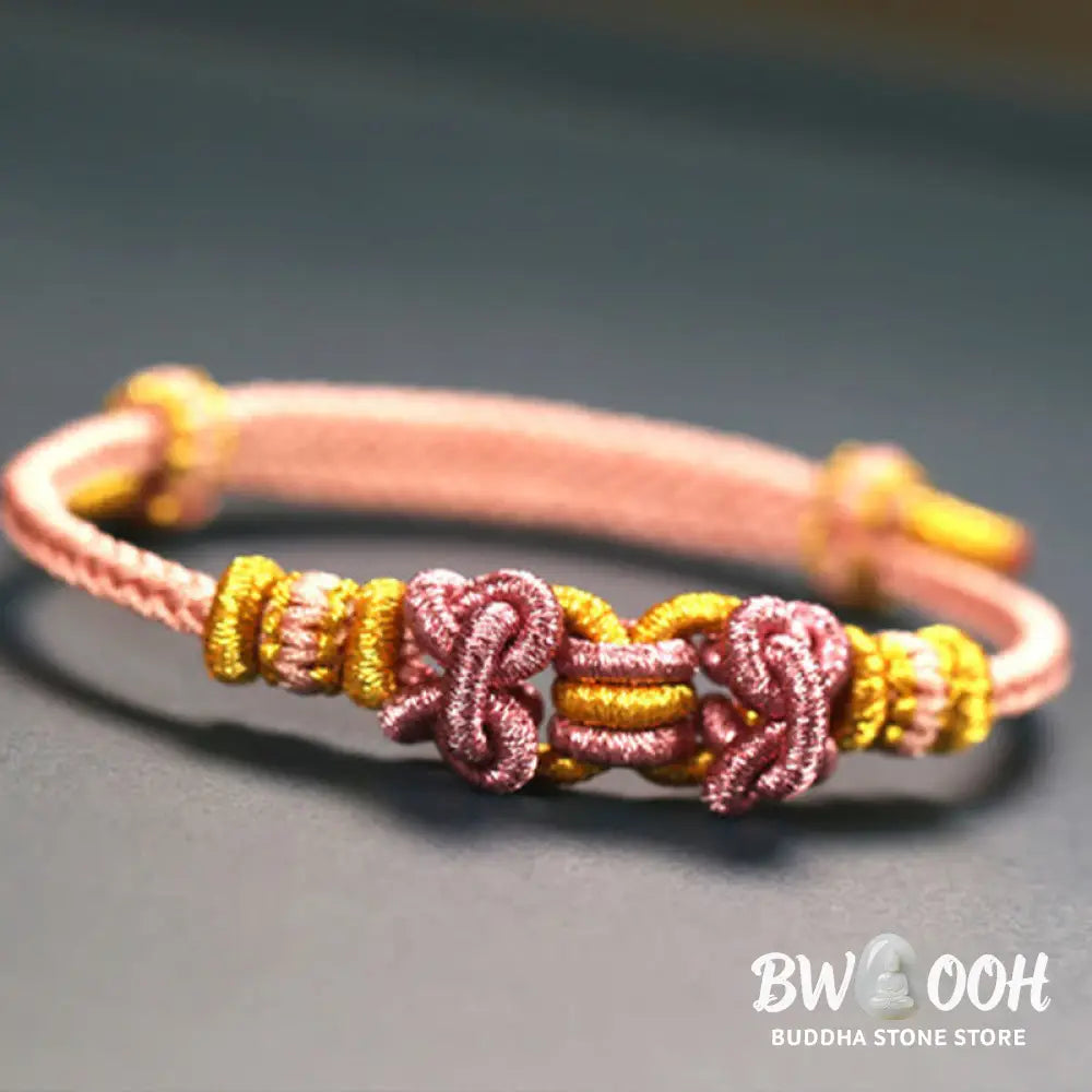 Buddha Stones Red String Saddle Knot Strength Bracelet - BWOOOH - Bracelet