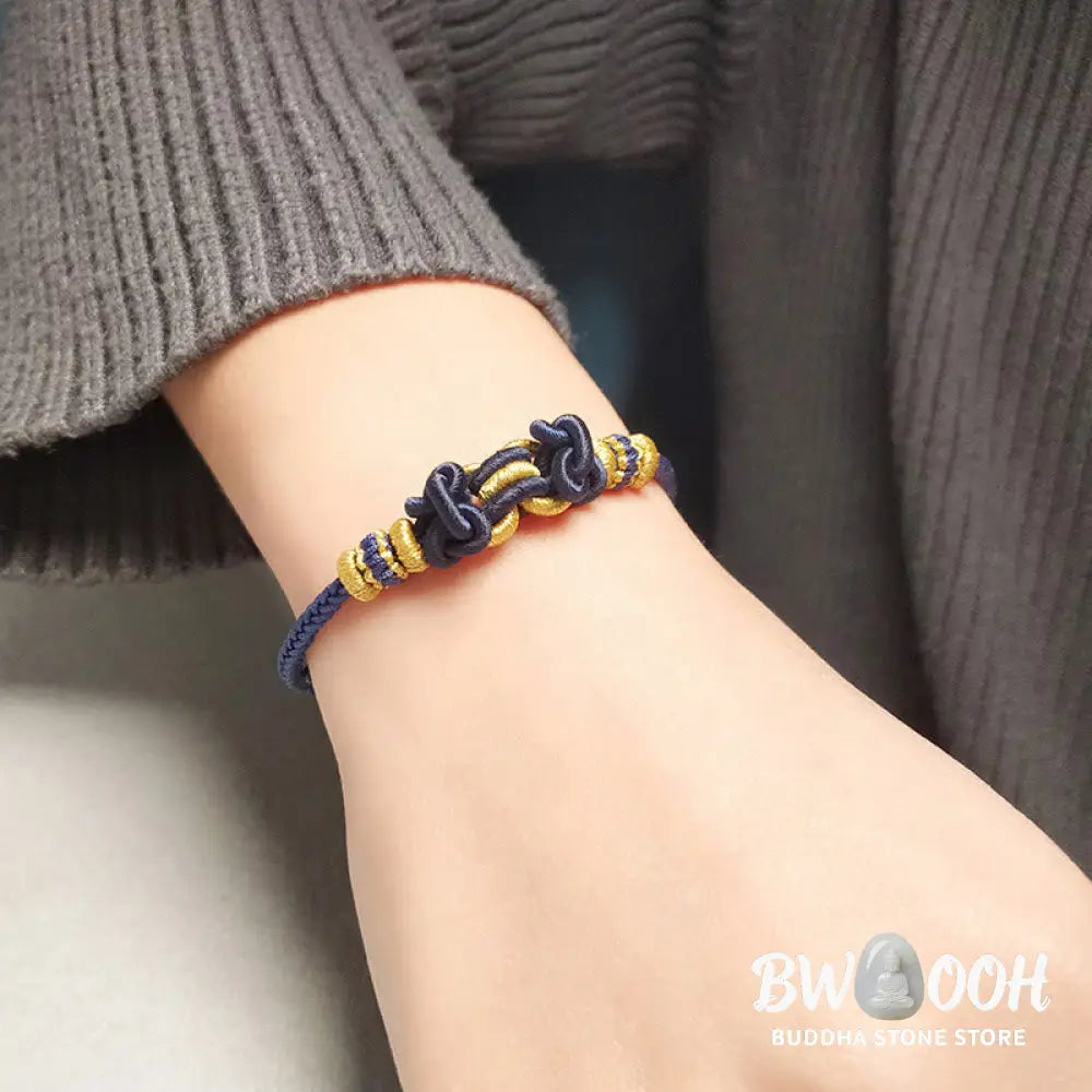Buddha Stones Red String Saddle Knot Strength Bracelet - BWOOOH - Bracelet