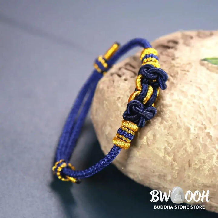 Buddha Stones Red String Saddle Knot Strength Bracelet - BWOOOH - Bracelet