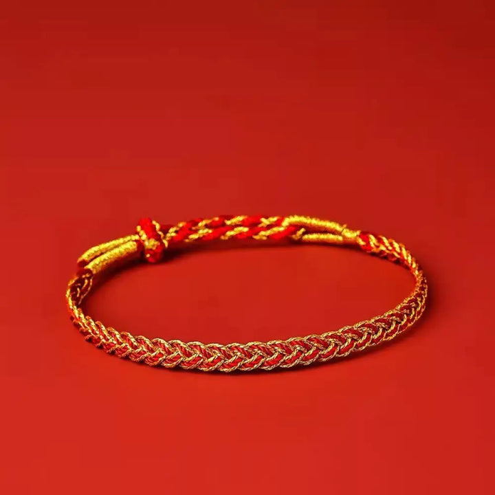 Buddha Stones Red String Yellow String Luck Bracelet - BWOOOH - 13-18cm - Bracelet