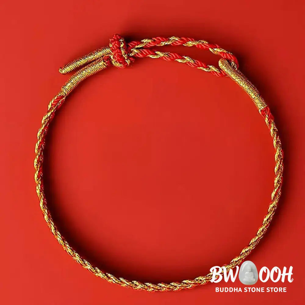 Buddha Stones Red String Yellow String Luck Bracelet - BWOOOH - Bracelet