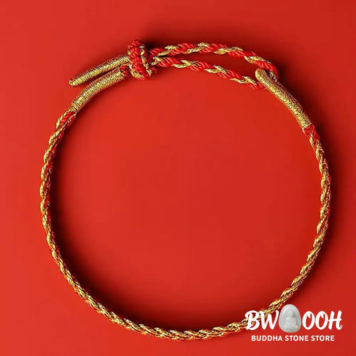 Buddha Stones Red String Yellow String Luck Bracelet - BWOOOH - Bracelet