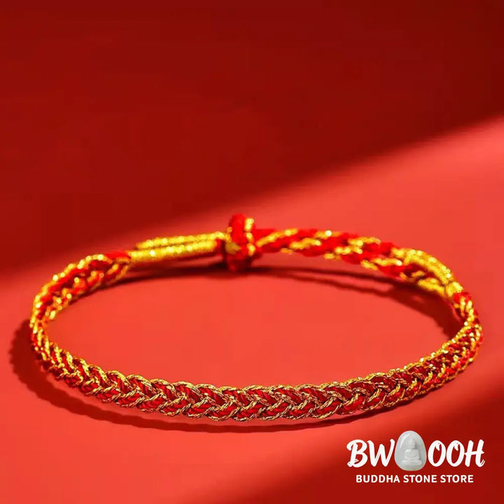 Buddha Stones Red String Yellow String Luck Bracelet - BWOOOH - Bracelet