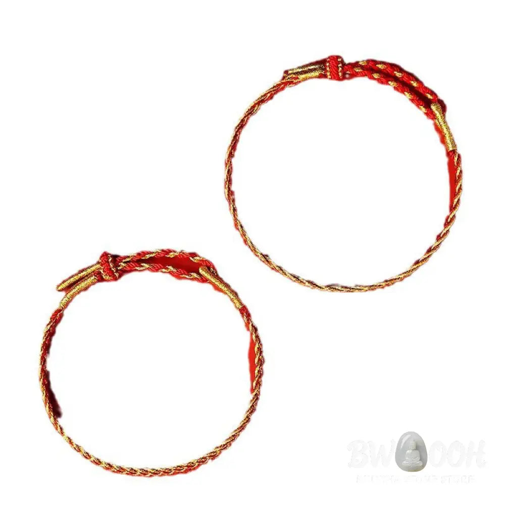Buddha Stones Red String Yellow String Luck Bracelet - BWOOOH - Bracelet