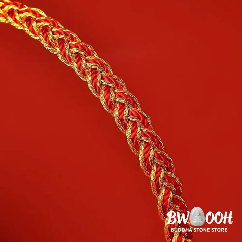 Buddha Stones Red String Yellow String Luck Bracelet - BWOOOH - Bracelet