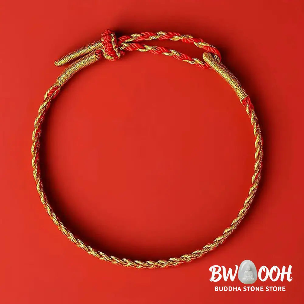 Buddha Stones Red String Yellow String Luck Bracelet - BWOOOH - Bracelet