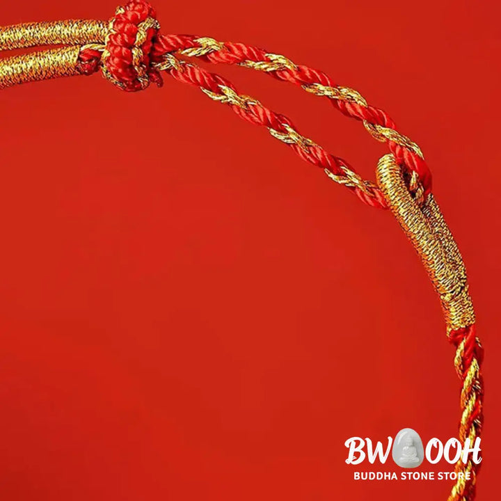 Buddha Stones Red String Yellow String Luck Bracelet - BWOOOH - Bracelet