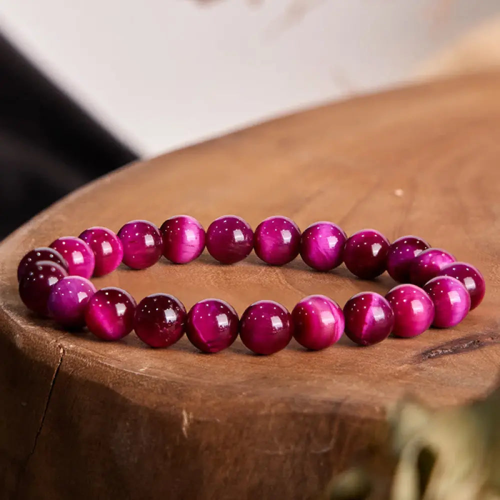 BWOOOH Red Tiger Eye Calm Bracelet — Tiger Eye crystal healing bracelet for spiritual healing and mindful living
