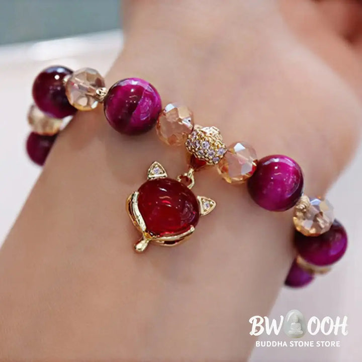 BWOOOH Red Tiger Eye PiXiu Fox Protection Self Confidence Bracelet | spiritual healing bracelet