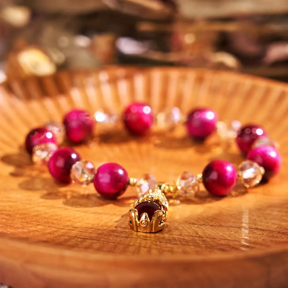 BWOOOH Red Tiger Eye PiXiu Fox Protection Self Confidence Bracelet - BWOOOH - Red Tiger Eye Pixiu - Bracelet