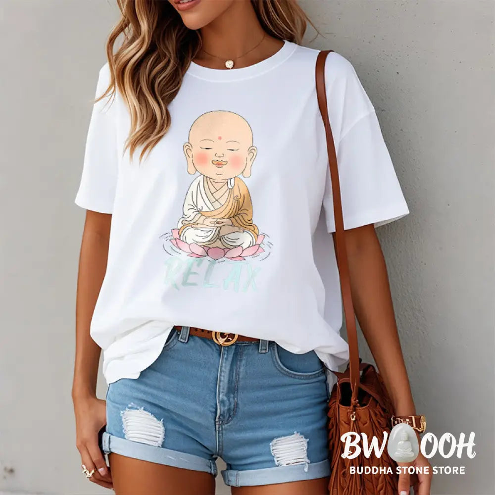 Buddha Stones RELAX Buddha Tee T-shirt - T-Shirts