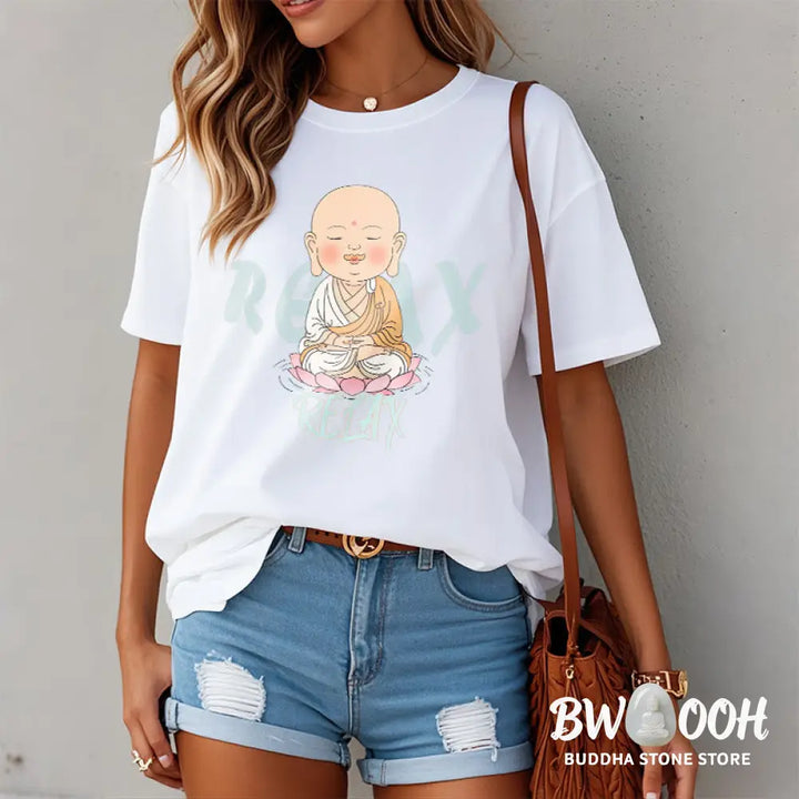 Buddha Stones RELAX Buddha Tee T-shirt - T-Shirts
