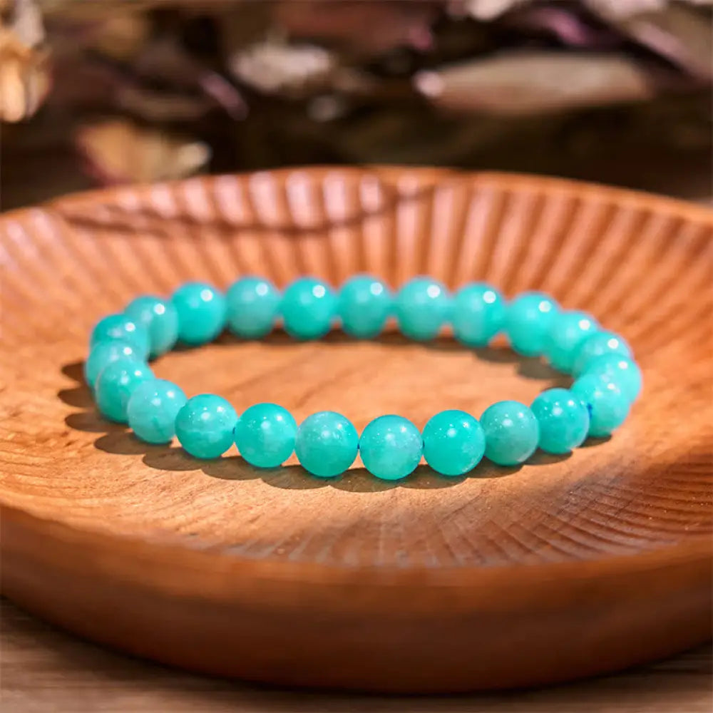 Buddha Stones Restores Calmness Cool Color Series Love Tranquility Bracelet - BWOOOH - Dark Amazonite(Wrist