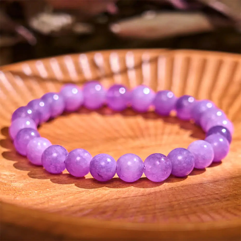 Buddha Stones Restores Calmness Cool Color Series Love Tranquility Bracelet - BWOOOH - Lepidolite(Wrist Circumference: