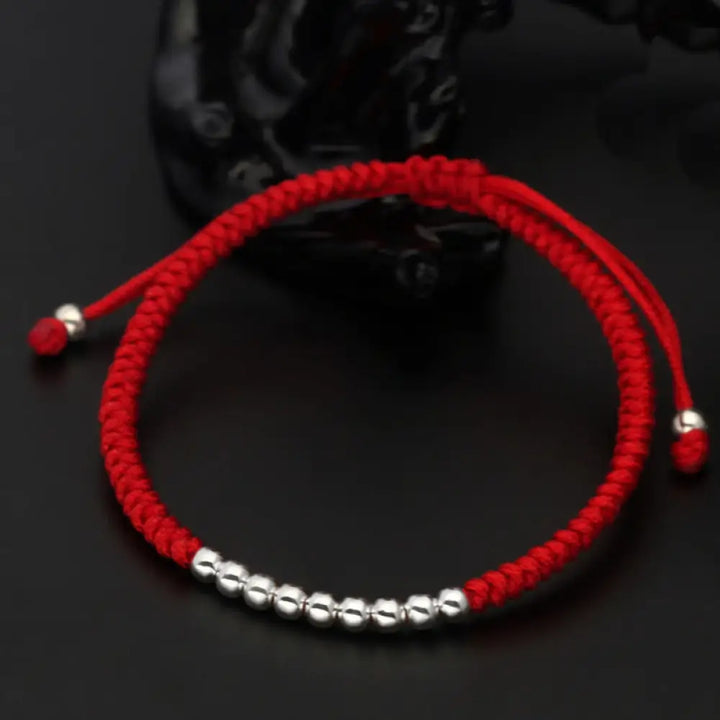 BWOOOH Retro 925 Sterling Silver Simple Beads Knot Design