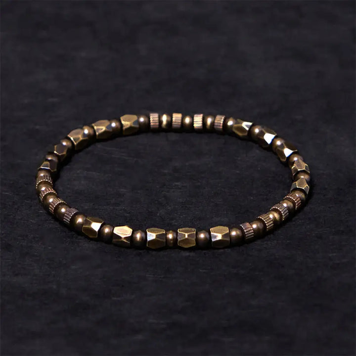 BWOOOH Retro Distressed Irregular Design Copper Brass Luck Bracelet — Copper spiritual jewelry for spiritual healing and m...
