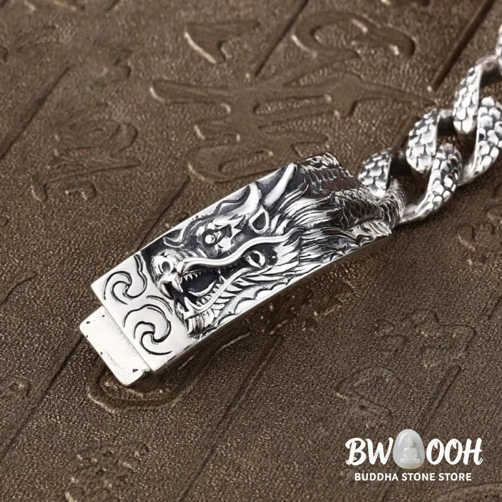 BWOOOH Retro Dragon Scale Pattern Engraved Protection Bracelet | spiritual healing bracelet