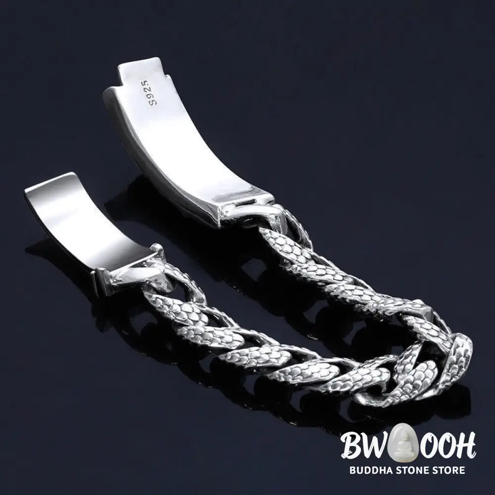 BWOOOH Retro Dragon Scale Pattern Engraved Protection Bracelet | spiritual healing bracelet
