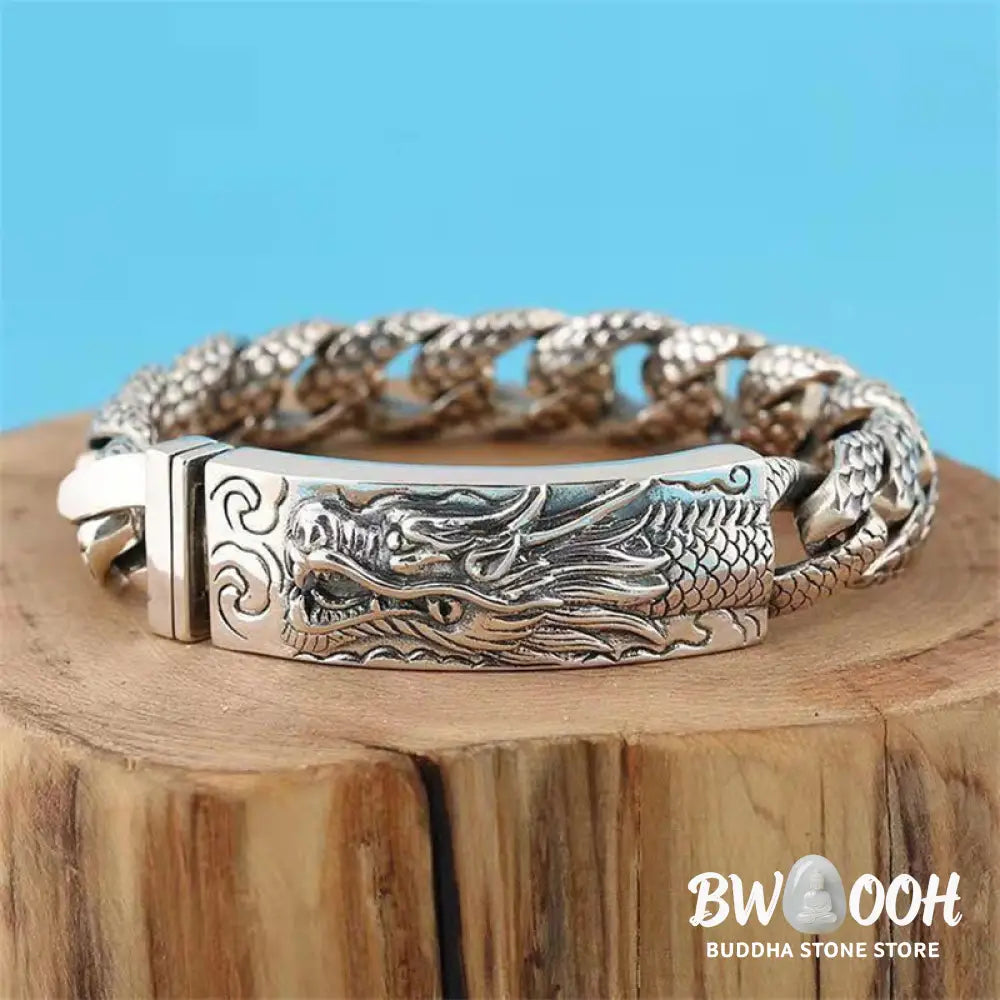 BWOOOH Retro Dragon Scale Pattern Engraved Protection Bracelet | spiritual healing bracelet