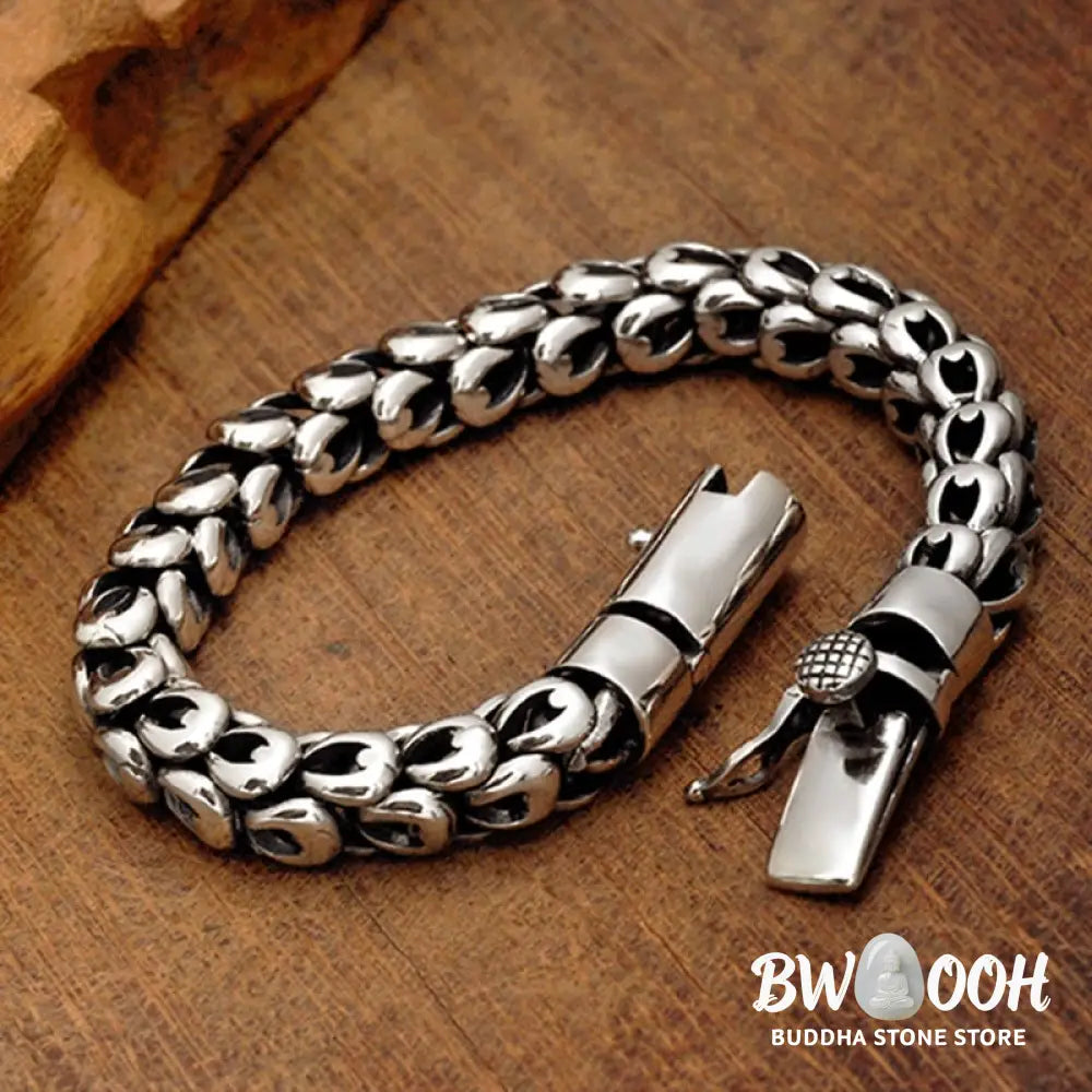 BWOOOH Retro Dragon Scale Pattern Success Strength Bracelet | natural stone spiritual bracelet for healing and mindful living