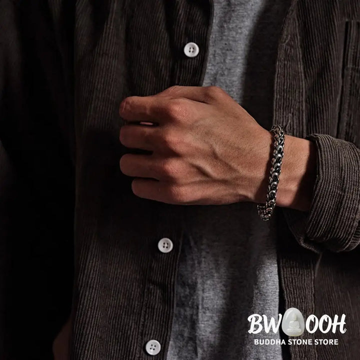 BWOOOH Retro Dragon Scale Pattern Success Strength Bracelet | natural stone spiritual bracelet for healing and mindful living
