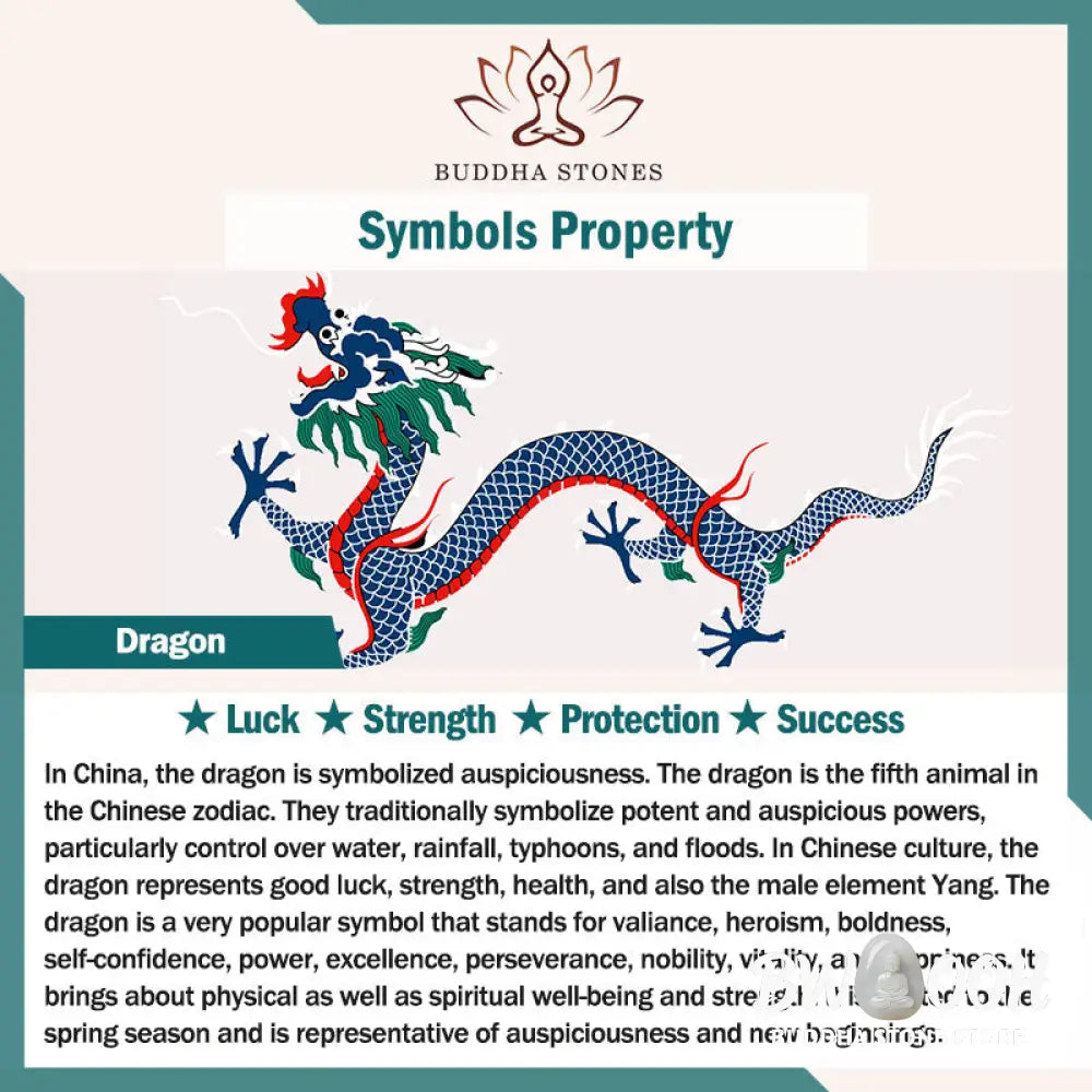 BWOOOH Retro Dragon Scale Pattern Success Strength Bracelet | natural stone spiritual bracelet for healing and mindful living