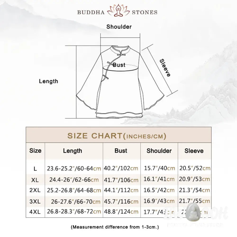 Buddha Stones Retro Flower Embroidery Design Long Sleeve Cotton Linen Women&