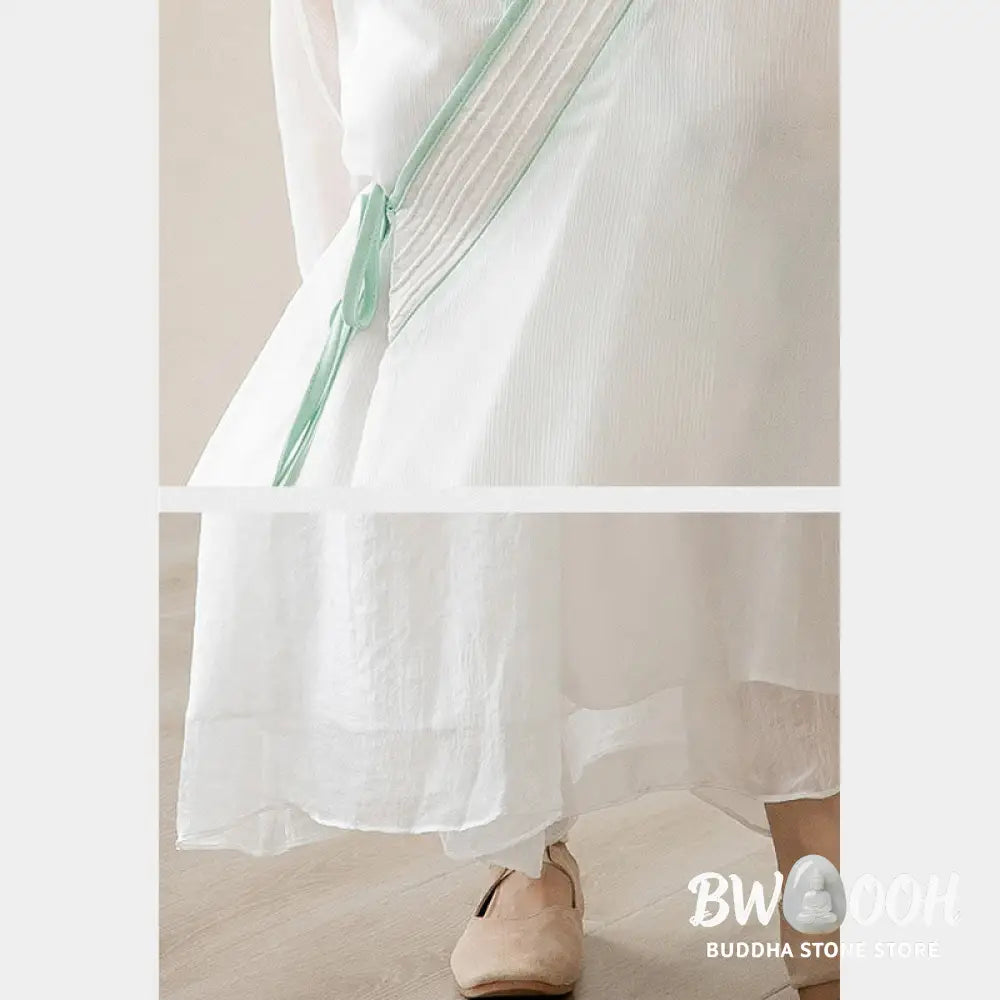 Buddha Stones Retro Prayer Zen Spiritual Meditation Practice Chiffon Clothing Women’s Set - Clothes