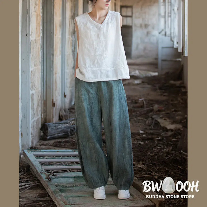 BWOOOH printed harem pants - Retro Tie Dye Harem Pants Casual Women&