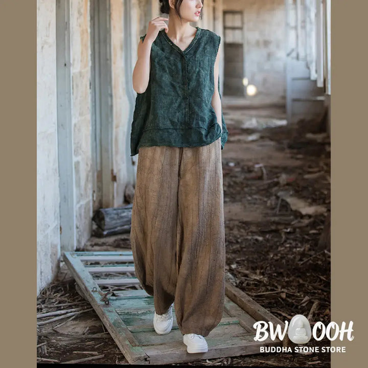 BWOOOH printed harem pants - Retro Tie Dye Harem Pants Casual Women&