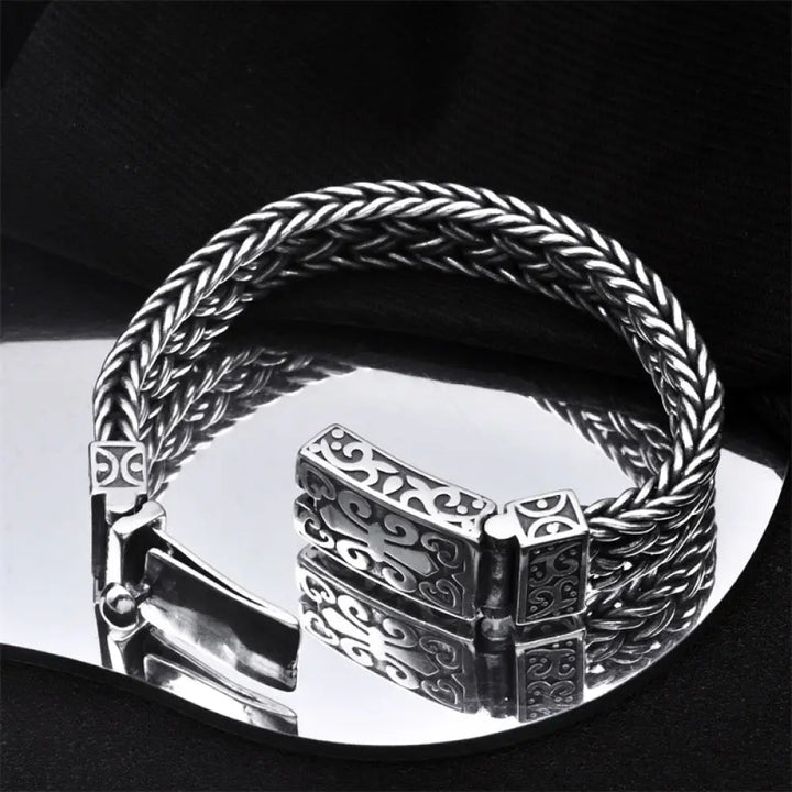 BWOOOH Retro Vine Totem Pattern Braided Healing Chain Bracelet - BWOOOH - 18cm - Bracelet