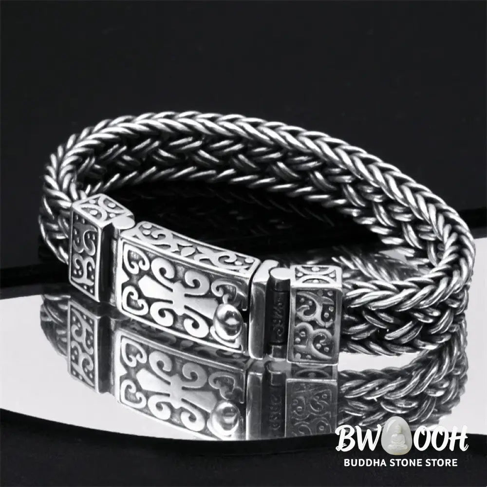 Buddha Stones Retro Vine Totem Pattern Braided Healing Chain Bracelet - BWOOOH - Bracelet