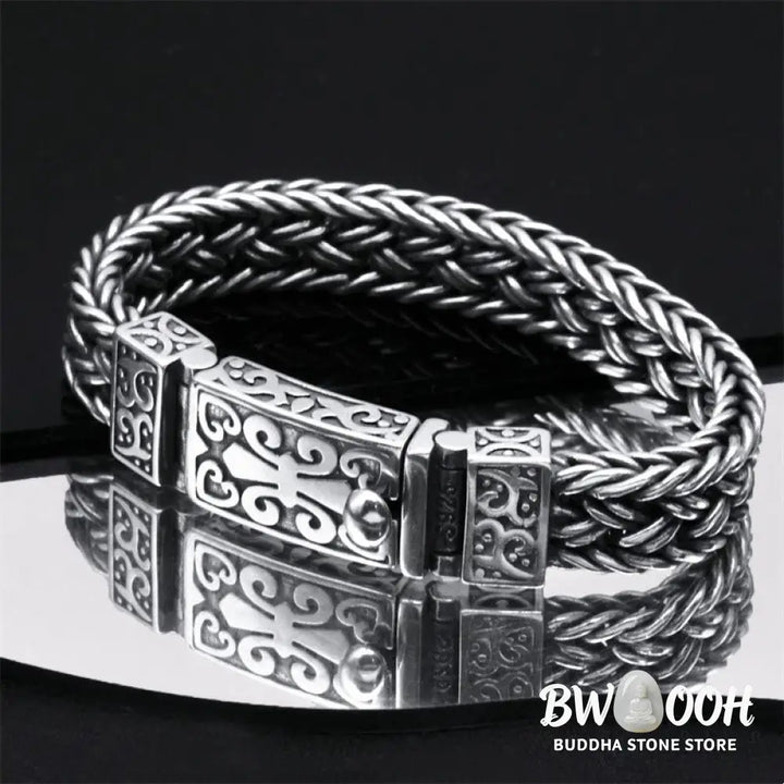 Buddha Stones Retro Vine Totem Pattern Braided Healing Chain Bracelet - BWOOOH - Bracelet