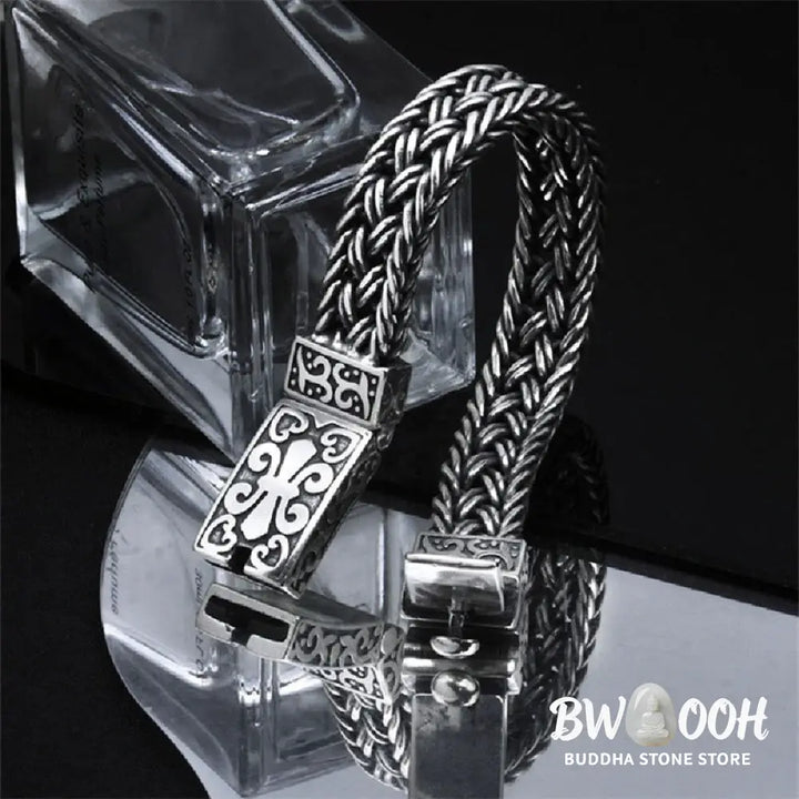 Buddha Stones Retro Vine Totem Pattern Braided Healing Chain Bracelet - BWOOOH - Bracelet