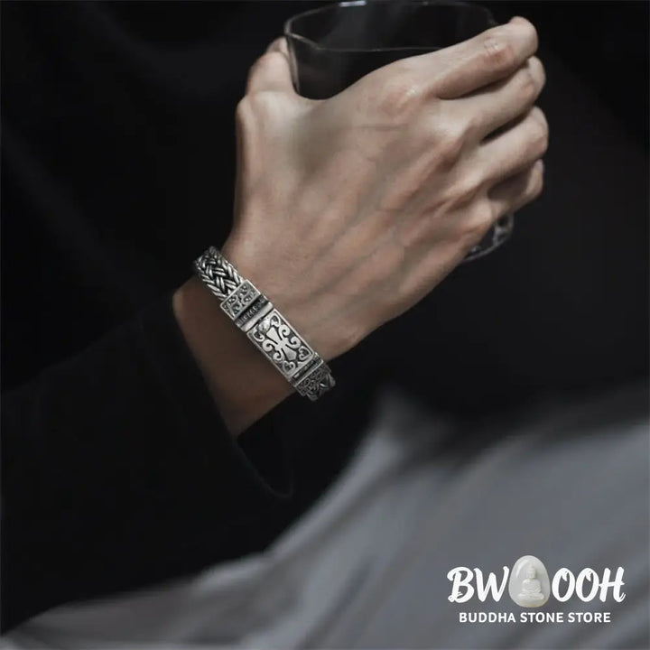 Buddha Stones Retro Vine Totem Pattern Braided Healing Chain Bracelet - BWOOOH - Bracelet
