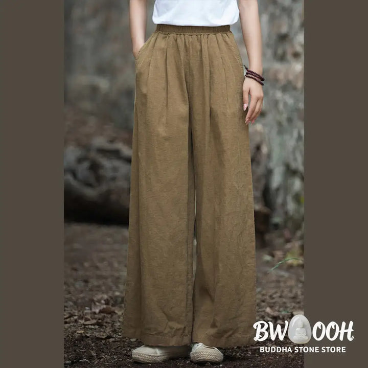 BWOOOH printed wide-leg yoga pants - Retro Wide Leg Pants Casual Women&