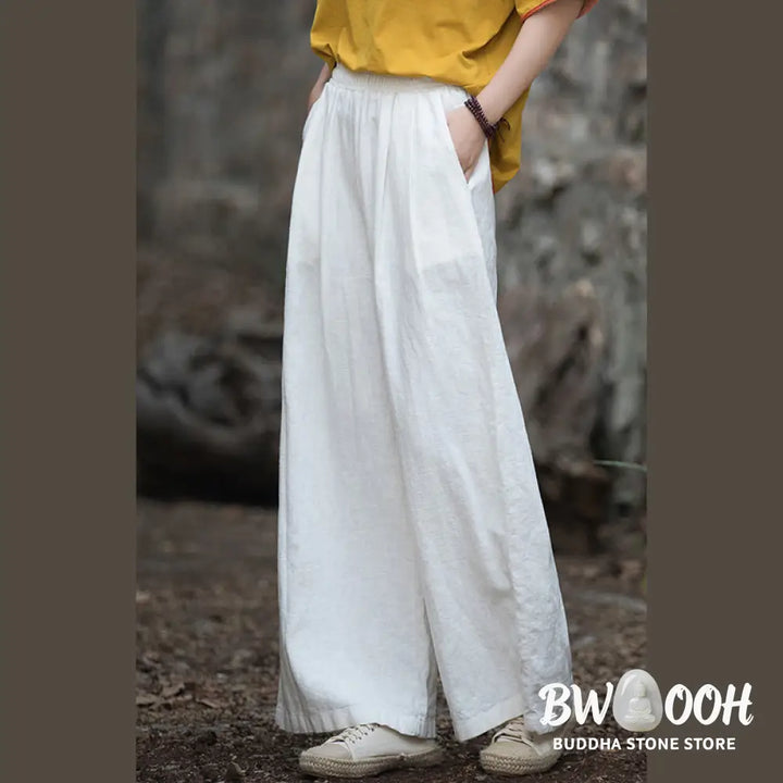 BWOOOH printed wide-leg yoga pants - Retro Wide Leg Pants Casual Women&