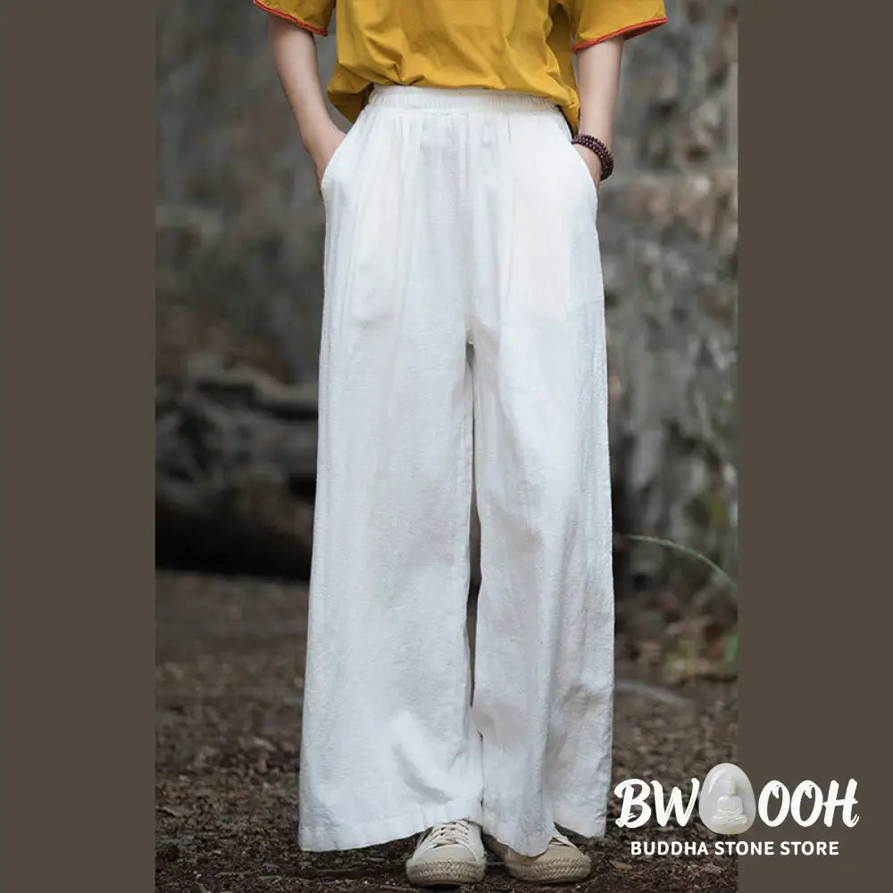BWOOOH printed wide-leg yoga pants - Retro Wide Leg Pants Casual Women&